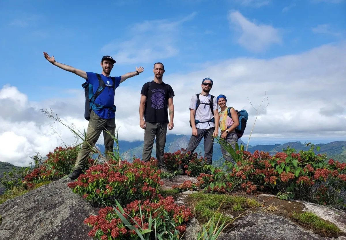 Students on a Brazilian summit